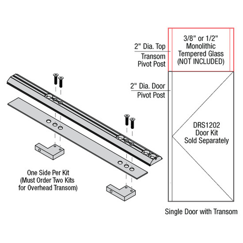 DRS 1202 Series Polished Stainless Transom Connector Only