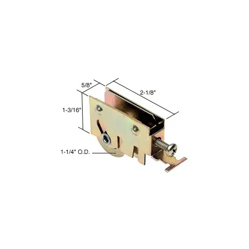 1-1/4" Steel Sliding Glass Door Roller with 5/8" Wide Housing for International Doors in a Bulk - pack of 10