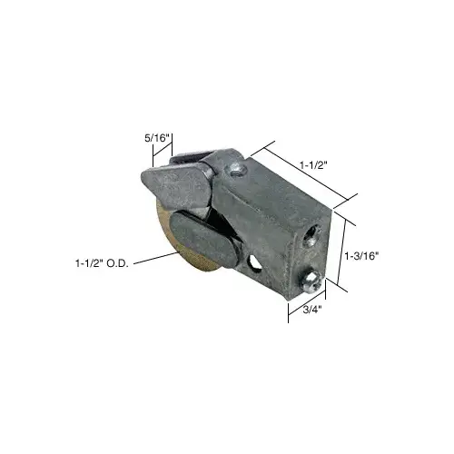 1-1/2" Steel Sliding Glass Door Roller with 3/4" Wide Housing for Fleetwood & Fullview Doors