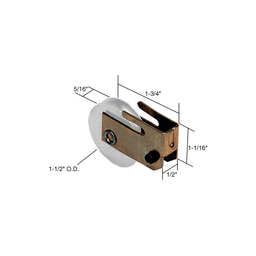 1-1/2" Nylon Sliding Glass Door Roller with 1/2" Wide Housing for Ador/HiLite Doors