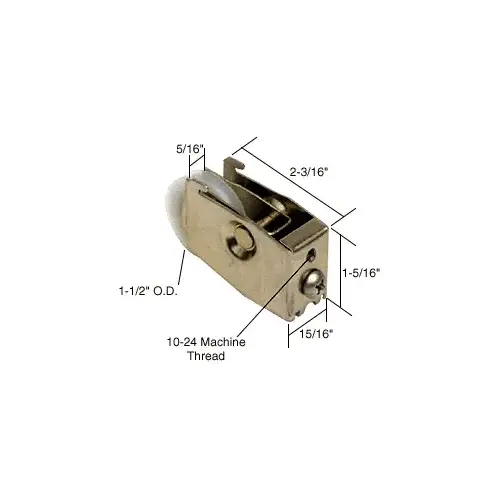 1-1/2" Nylon Sliding Glass Door Roller with 15/16" Wide Housing for Northrop Doors Bulk - pack of 10