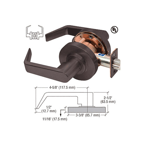 Oil Rubbed Bronze Passage Standard Grade 2 Lever Lockset