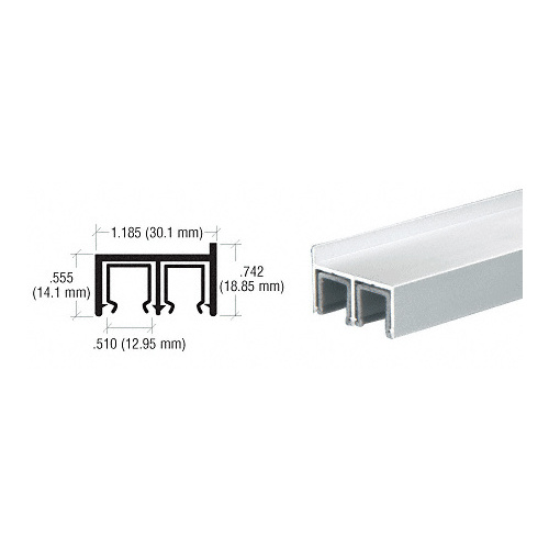 Satin Anodized Dust Proof Double Framing Channel with Plastic Insert  36" Stock Length - pack of 4