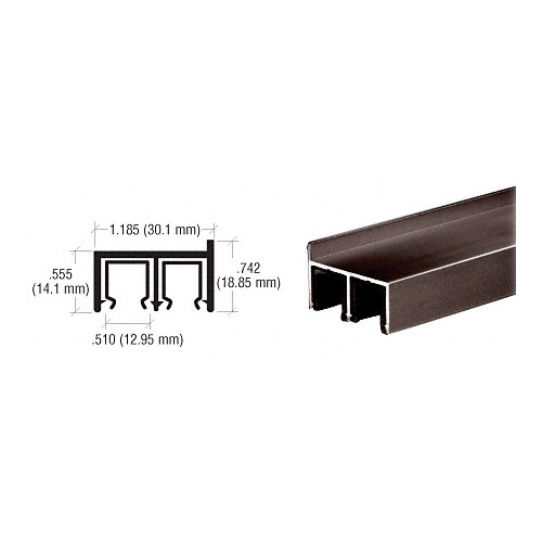 Duranodic Bronze Dust Proof Double Framing Channel With Plastic Insert 144" Stock Length