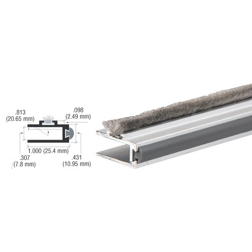 Satin Anodized Deep Channel Dust Proof Rail with Bumper 144" Stock Length