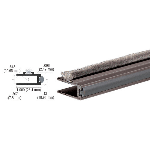 Duranodic Bronze Deep Channel Dust Proof Rail with Bumper 144" Stock Length