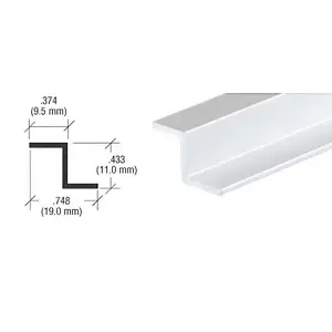 Brixwell D1626BA-CCP84 Brite Anodized Z-Bar Aluminum Channel