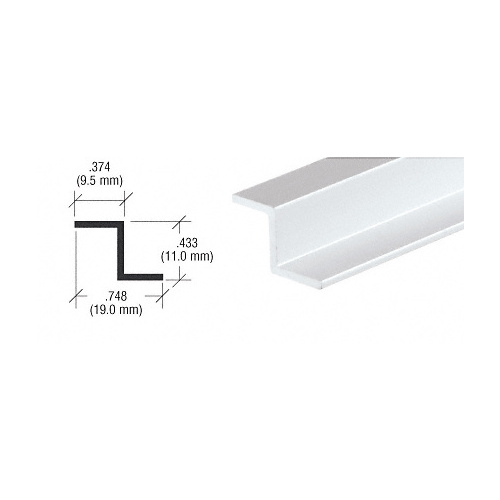 Brite Anodized Z-Bar Aluminum Channel 144" Stock Length