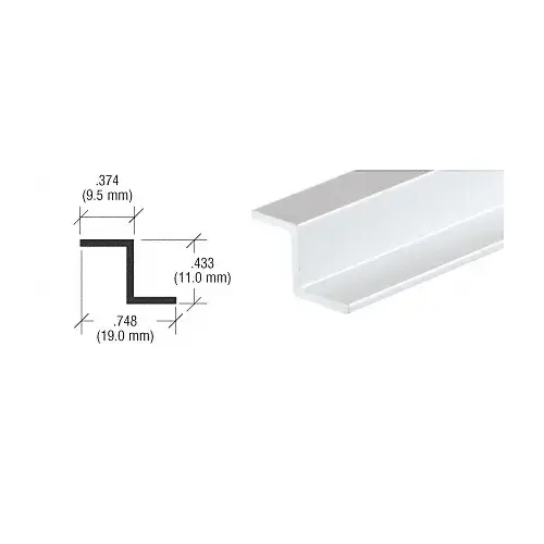 Brite Anodized Z-Bar Aluminum Channel  84" Stock Length - pack of 10