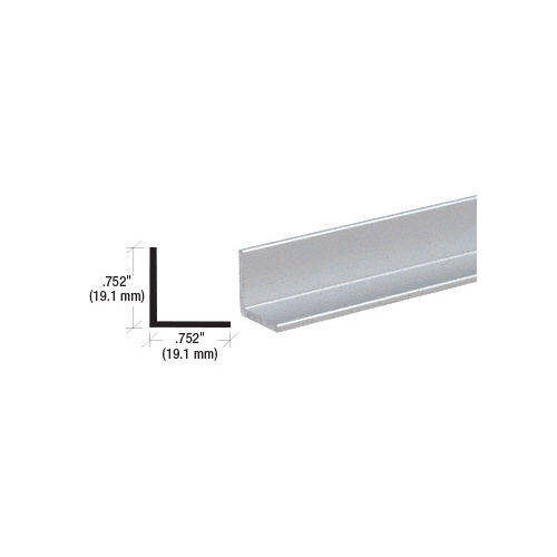 Satin Anodized 3/4" Aluminum Angle Extrusion 144" Stock Length