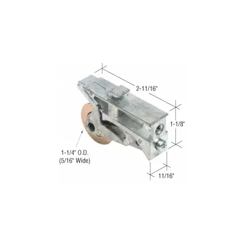 1-1/4" Steel Sliding Glass Door Roller with 11/16" Wide Housing