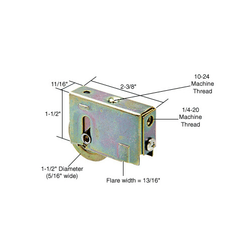 1-1/2" Steel Sliding Glass Door Roller