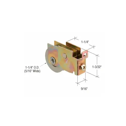 1-1/4" Steel Sliding Glass Door Roller with 9/16" Wide Housing for Superlite Patio Doors