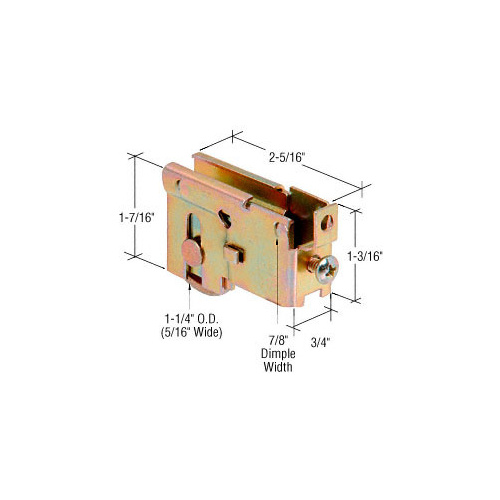 1-1/4" Steel Ball Bearing Sliding Glass Door Roller with 3/4" Wide Housing for Northrop 600 Series Doors