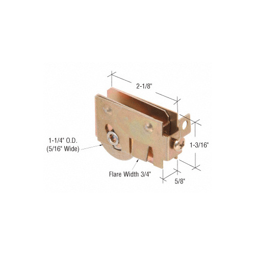 1-1/4" Steel Sliding Glass Door Roller with 5/8" Wide Housing for Rylock Doors