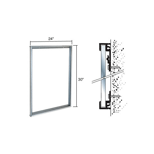 Satin Anodized 24" x 30" Aluminum Mirror Frame