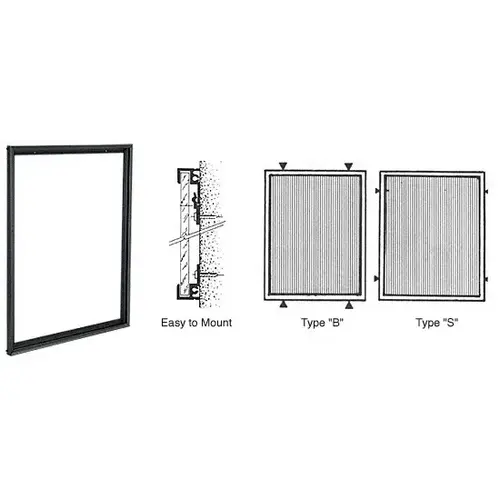Flat Black Custom Size Aluminum Mirror Frame