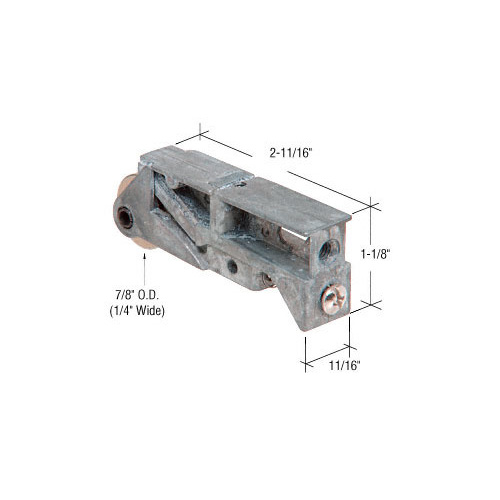 7/8" Steel Sliding Glass Door Roller with 11/16" Wide Housing