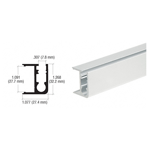 Satin Anodized Rear Upright Extrusion  72" Stock Length - pack of 2