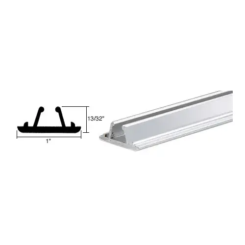 Brite Anodized Aluminum Showcase Connector Strips 144" Stock Length