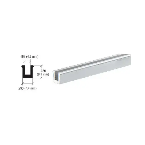 Satin Anodized Aluminum Snap-In Extrusion  72" Stock Length - pack of 2