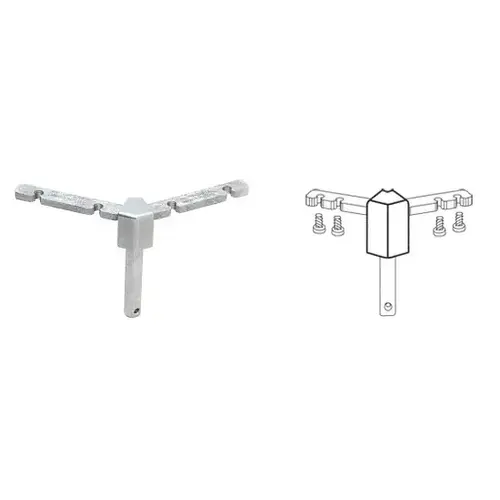 Satin Anodized 135 Degree Showcase Corner for D4080 Showcases