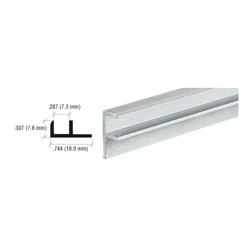 Satin Anodized Aluminum Showcase 'F' Extrusion  23" Stock Length - pack of 25