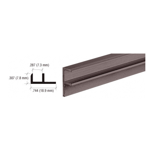 Duranodic Bronze Aluminum Showcase 'F' Extrusion  18" Stock Length - pack of 25