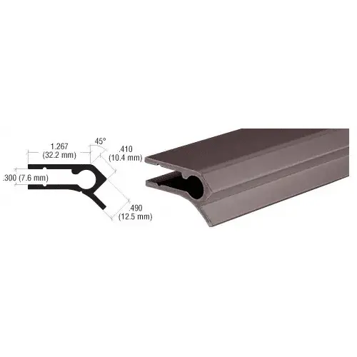 Dark Bronze 45 Degree Upright Door Jamb Extrusion  48" Stock Length - pack of 3