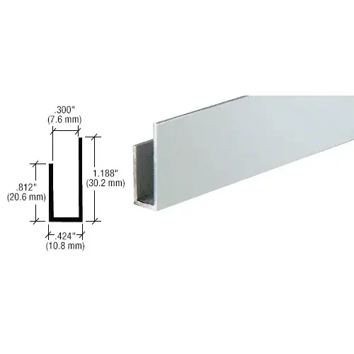 CRL D318A Satin Anodized Extra Deep J-Channel Extrusion 144" Stock Length