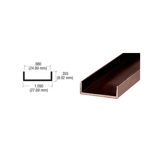 Duranodic Bronze Single U-Channel 144" Stock Length