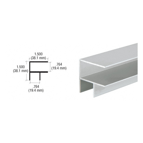 Satin Anodized Corner Mold Extrusion 144" Stock Length