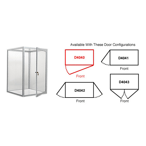 CRL D4040A Satin Anodized Custom Size Avalon Showcase With Single Front Hinged Door