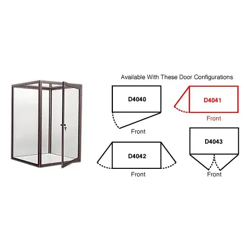 Duranodic Bronze Custom Size Avalon Showcase with Hinged Door on One End