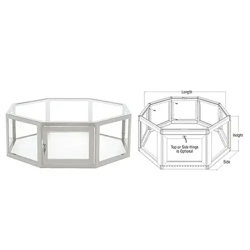 Brite Anodized Custom Size Octagon Showcase