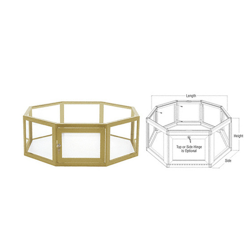 Gold Anodized Custom Size Octagon Showcase