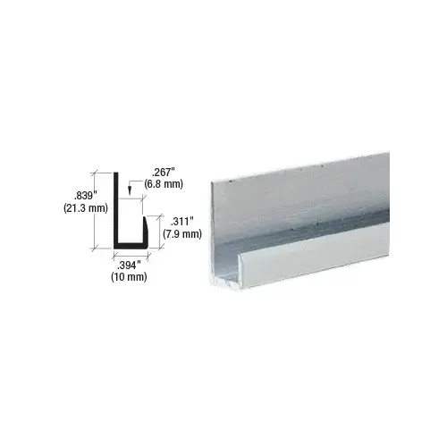 Satin Anodized Low Profile 1/4" J-Channel  23" Stock Length - pack of 5