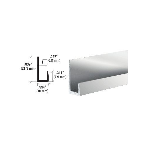 Brite Anodized Finish Low Profile 1/4" J-Channel  60" Stock Length - pack of 25