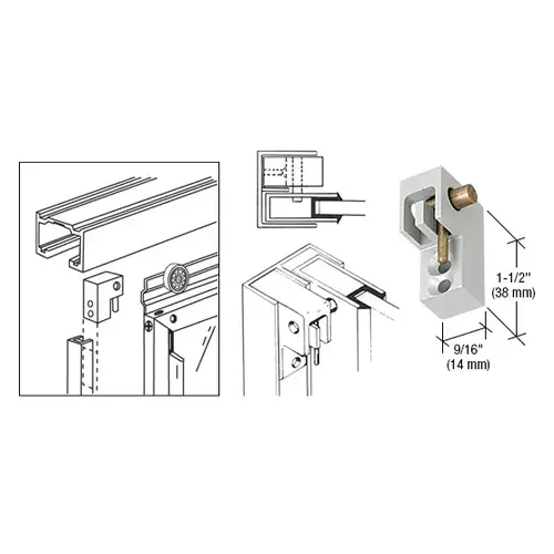 Satin Anodized Right Handed Window Catch for Pass-Thru Windows