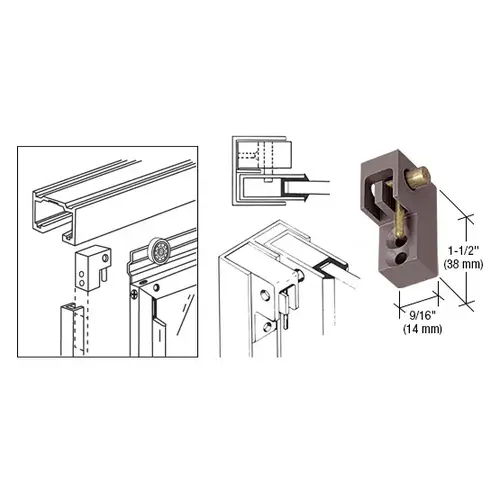 Duranodic Bronze Right Handed Window Catch for Pass-Thru Windows