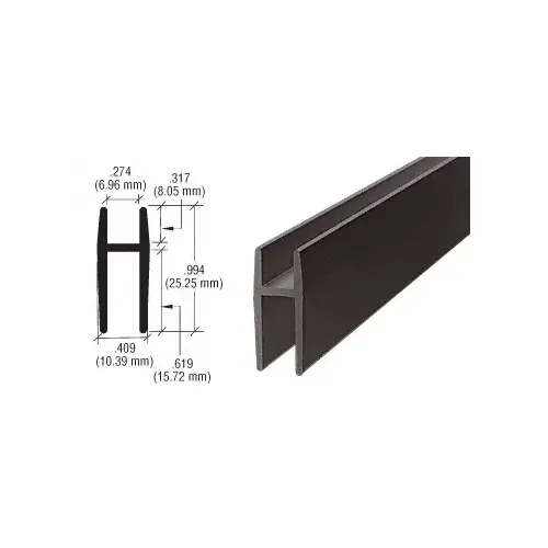 Duranodic Bronze Aluminum D5610 'H' Bar  60" Stock Length - pack of 50