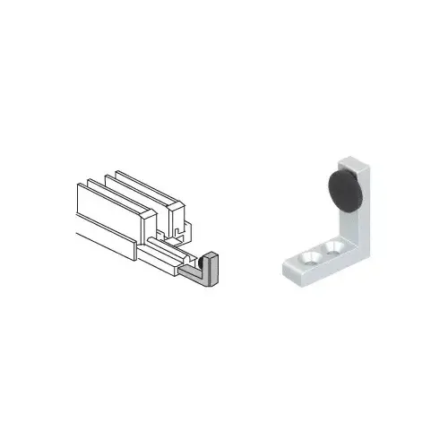Satin Anodized Single Stop for Sliding Doors