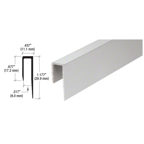 Satin Anodized Aluminum Deep Nose 5/16" J-Channel  24" Stock Length - pack of 5