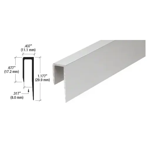 Satin Anodized Aluminum Deep Nose 5/16" J-Channel  84" Stock Length - pack of 10