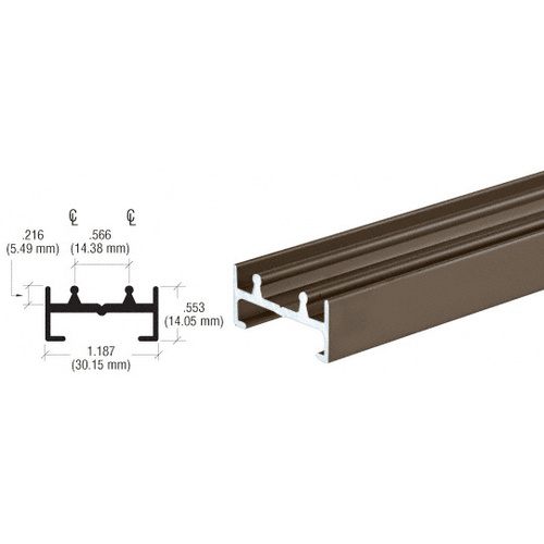 Duranodic Bronze Lower Track  48" Stock Length - pack of 3