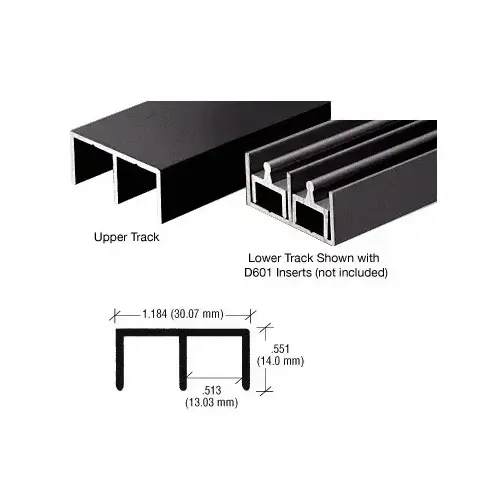 Duranodic Bronze "Standard" Aluminum Upper or Lower Channel -  18" Stock Length - pack of 50