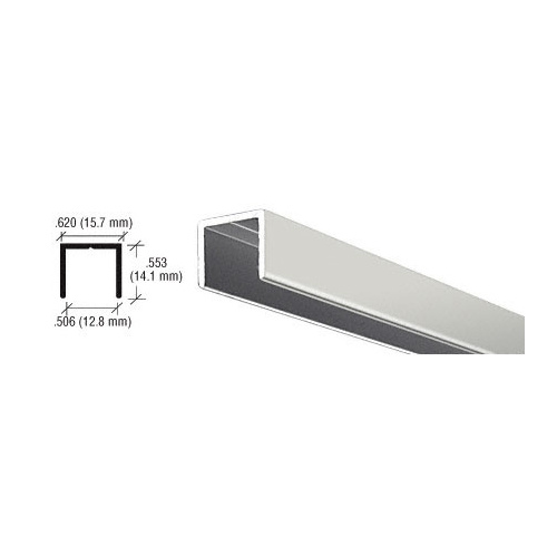 Brite Anodized Aluminum 1/2" U-Channel  84" Stock Length