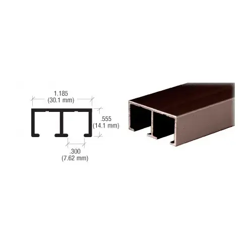 Duranodic Bronze Aluminum Replacement Upper Channel  72" Stock Length - pack of 2