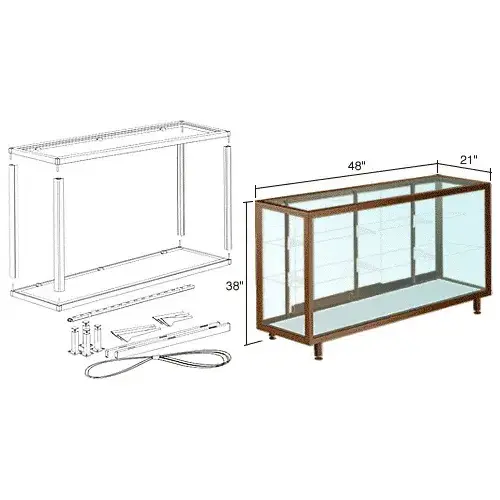 CRL D6304DU Duranodic Bronze 4 ft Deluxe Packaged Showcase Assembly