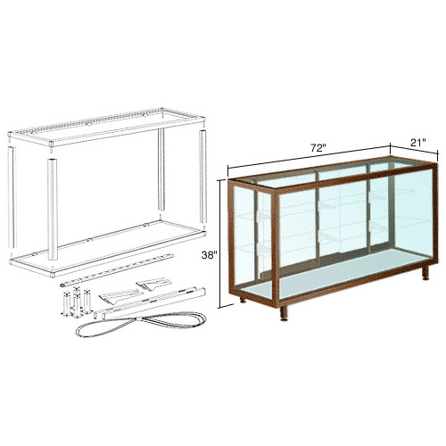 Duranodic Bronze 6' Deluxe Packaged Showcase Assembly